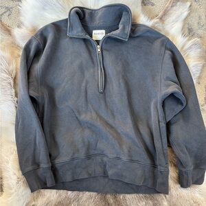 Abercrombie & Fitch Blue Zip-Up Sweater